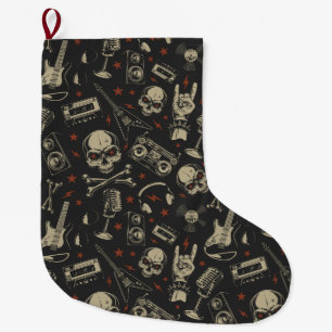 Rock Music Large Christmas Stocking