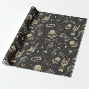 Rock Music Pattern Wrapping Paper