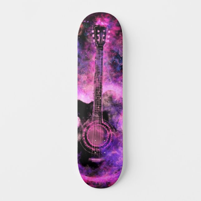 Rock Music Skateboard Guitare (Recto)
