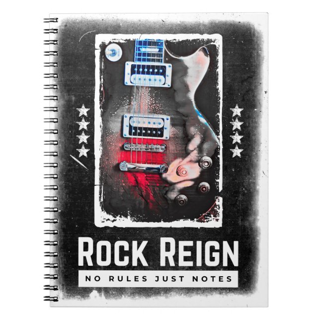 Rock Music Spiral Carnet - Rock Reign (Devant)