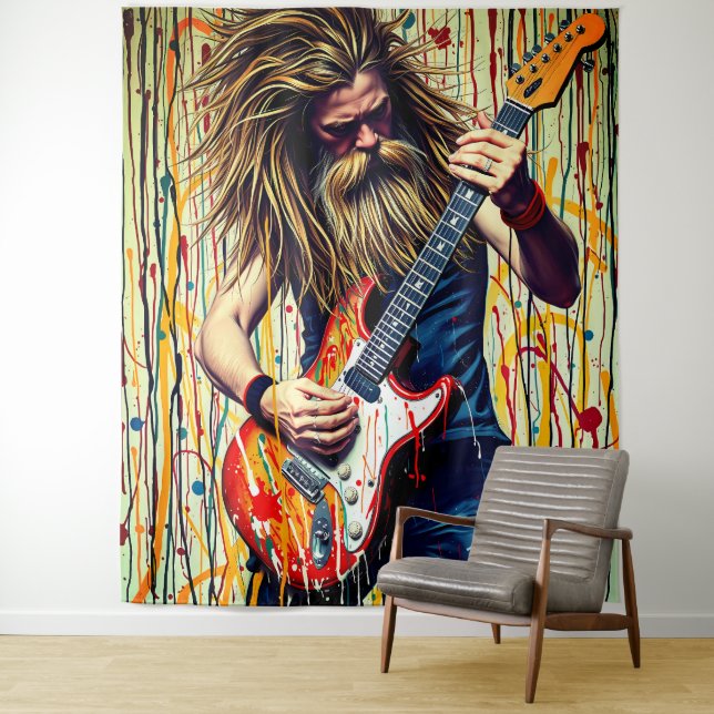 Rock musician tapestry (In Situ)