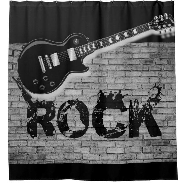 Rock Musique guitare noire rideau (Devant)