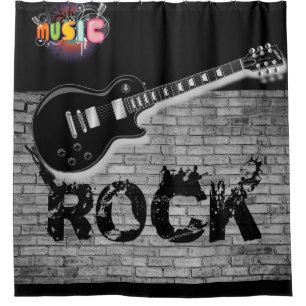 Rock Musique guitare noire rideau