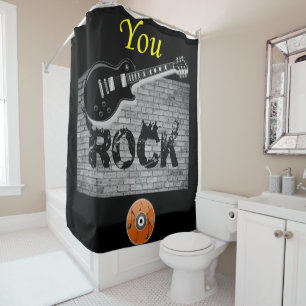 Rock Musique guitare noire rideau