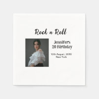 Rock n roll 20th birthday girl photo elegant moder