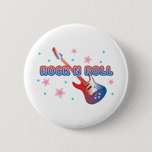 Rock N Roll 2 Inch Round Button