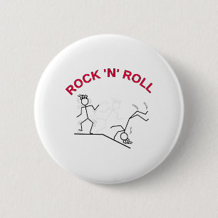 Rock 'N' Roll 2 Inch Round Button