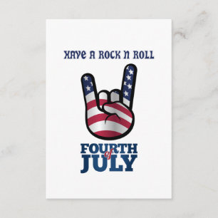 Rock N Roll 4th of July Enclosure Card