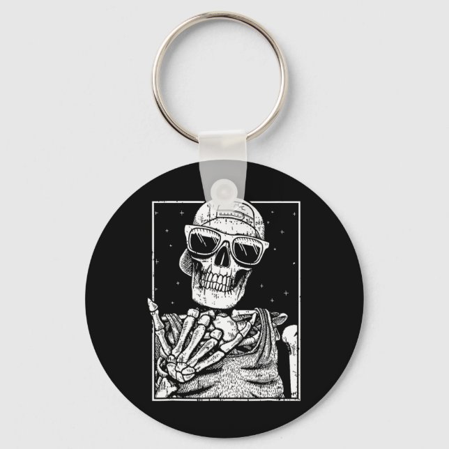Rock N Roll Band Lazy Halloween Costume Rocker Mus Keychain (Front)