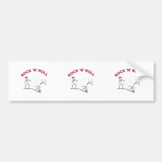 Rock 'N' Roll Bumper Sticker (Front)