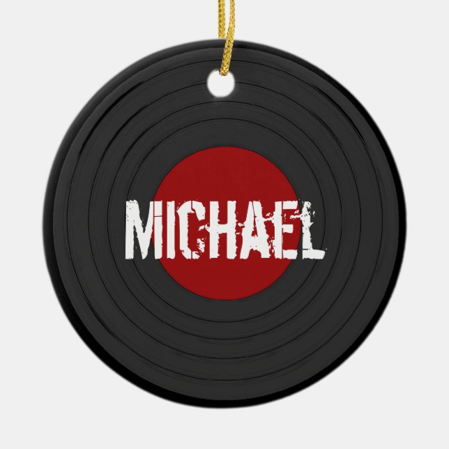 Rock N Roll Ceramic Ornament (Front)