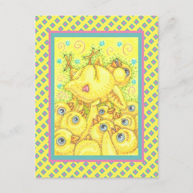 ROCK N ROLL CHICK, EASTER SPRING MOSH PIT POSTCARD (Front)