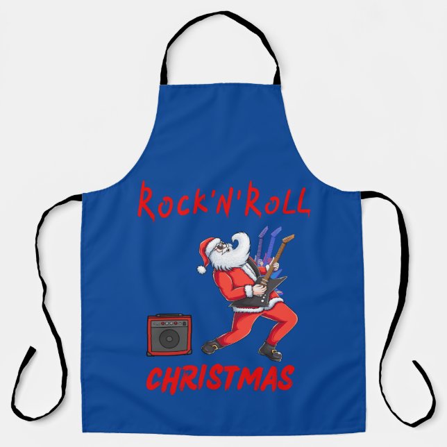 Rock-N-Roll Christmas Apron (Front)