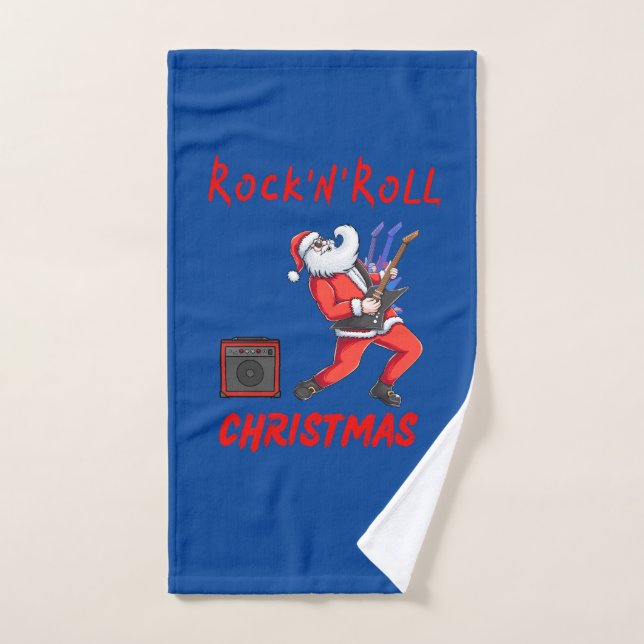 Rock-N-Roll Christmas Hand Towel (Hand Towel)