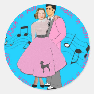 Rock ' n Roll Classic Round Sticker