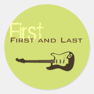 Rock N Roll Customizable Name Stickers