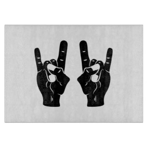 Rock n Roll Devil Horns Cutting Board