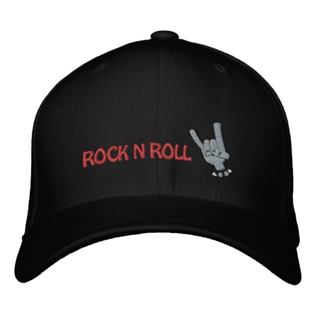 ROCK N ROLL Embroidered Hat (Front)