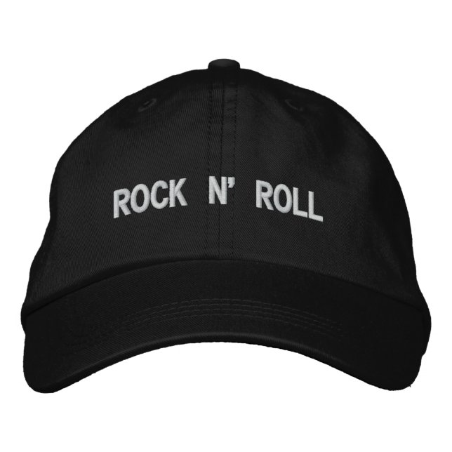 ROCK N' ROLL EMBROIDERED HAT (Front)