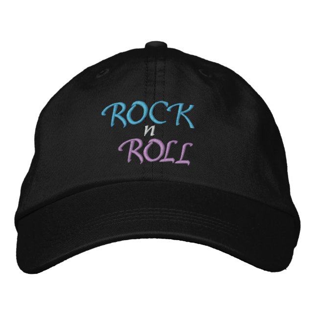 ROCK n ROLL Embroidered Hat (Front)