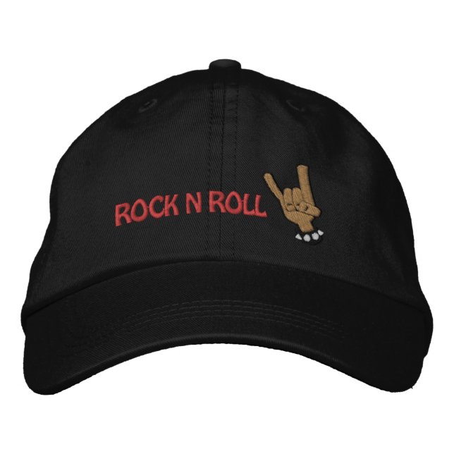 ROCK N ROLL Embroidered Hat (Front)