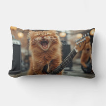 Rock N Roll Ginger Guitar Cat Rockstar