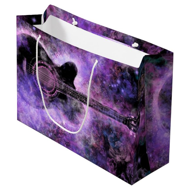 Rock N Roll Guitar Gift Bag Rock Music (Front Angled)