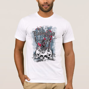 Rock n Roll, Guitar Skulls, Men's T-Shirt
