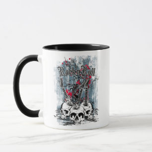 Rock n Roll Guitar Skulls Mug