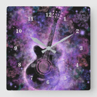 Rock N Roll Guitar Wall Clock - Hot Music
