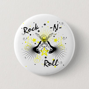 Rock n Roll Guitars 2 Inch Round Button