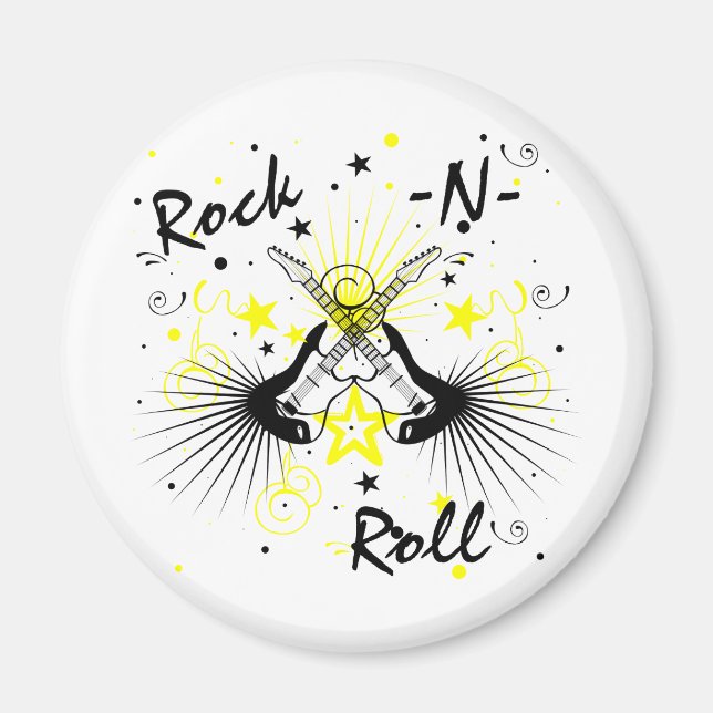 Rock n Roll Guitars Magnet (Front)