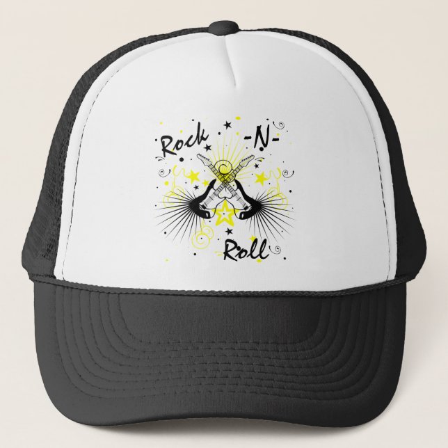 Rock n Roll Guitars Trucker Hat (Front)