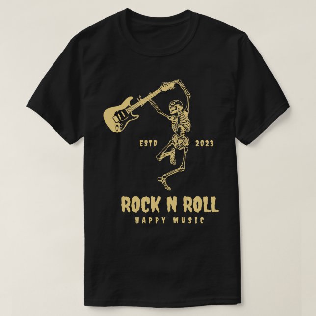 Rock N Roll Happy Music Costume T-Shirt (Design Front)