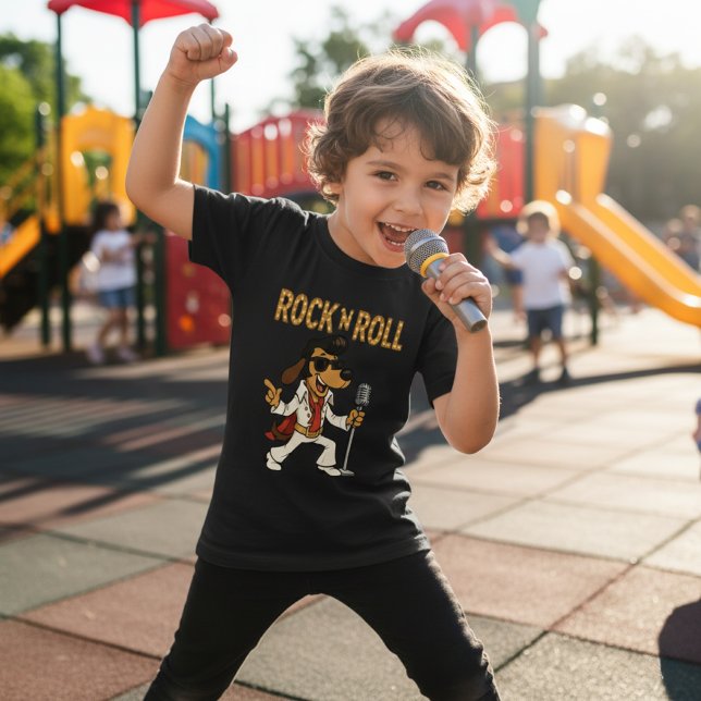 Rock 'n' Roll Hound Dog T-Shirt (Creator Uploaded)