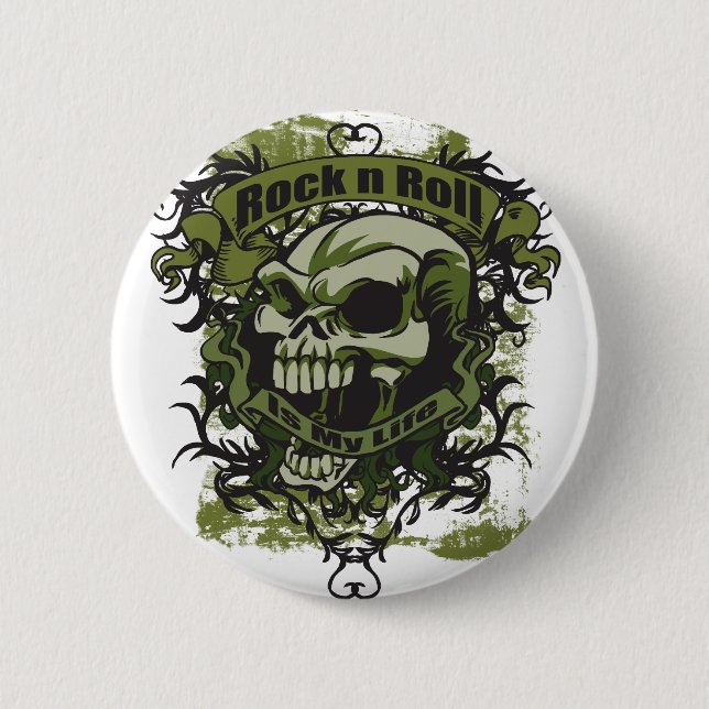 Rock n Roll is my Life 2 Inch Round Button (Front)