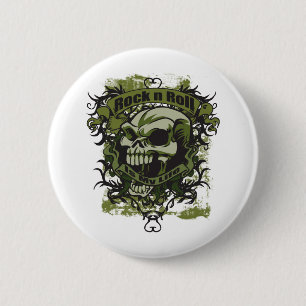 Rock n Roll is my Life Skull 2 Inch Round Button