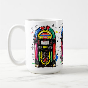 Rock N Roll Jukebox Colourful Retro Art Coffee Mug