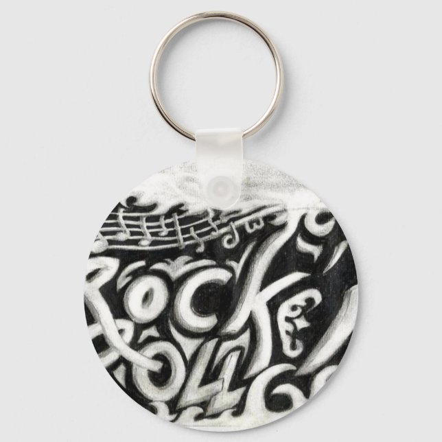 Rock n roll keychain (Front)