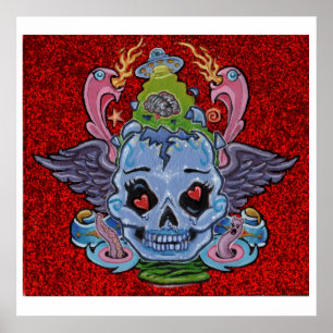 'Rock n' Roll Lobotomy' art print- (pop surreal) Poster