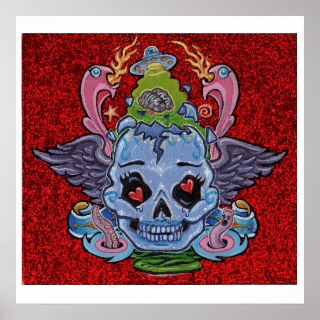 'Rock n' Roll Lobotomy' art print- (pop surreal) Poster (Front)