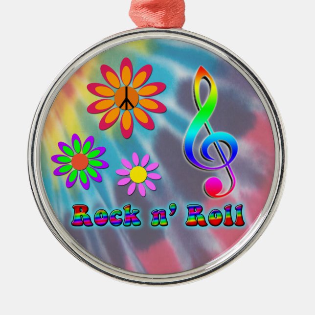 Rock n' Roll Metal Ornament (Front)