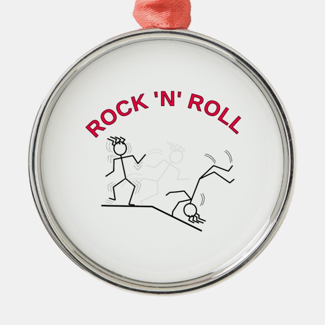 Rock 'N' Roll Metal Ornament (Front)
