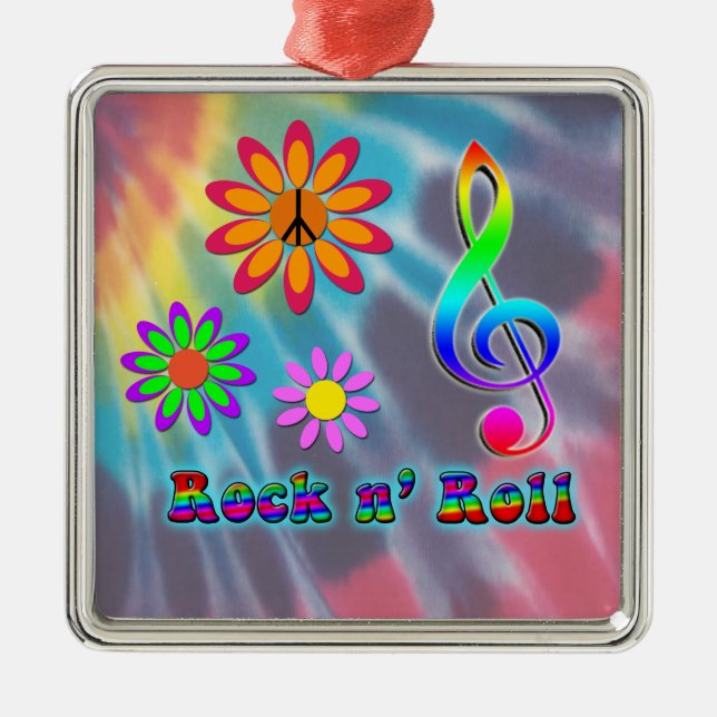 Rock n' Roll Metal Ornament (Front)