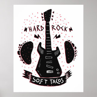 Rock 'n Roll Music Tacos Poster