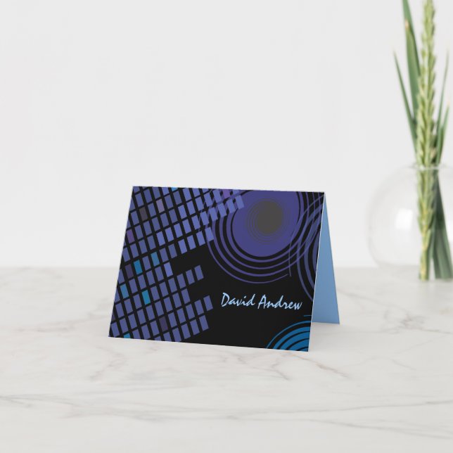 Rock n Roll Musical Bar Bat mitzvah Carte de remer (Devant)