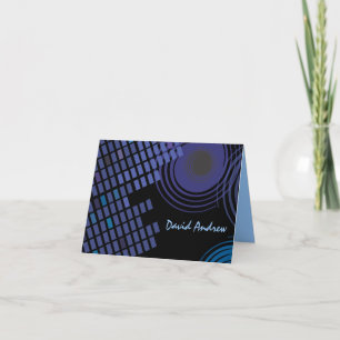 Rock n Roll Musical Bar Bat Mitzvah Thank You Card