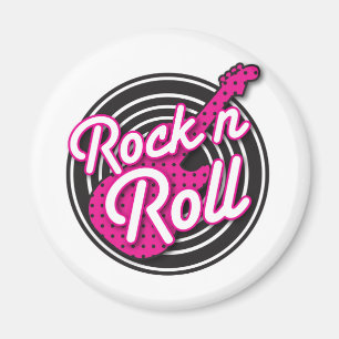 Rock N Roll rockabilly record design Magnet