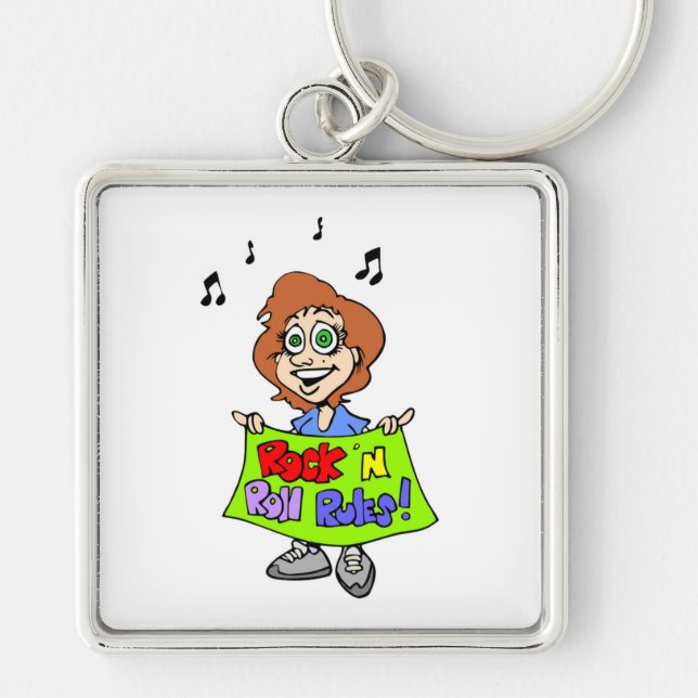 ROCK 'N ROLL RULES KEYCHAIN (Front)