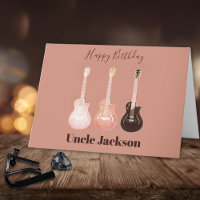 Rock n Roll Rustic Guitars Personalize Uncle